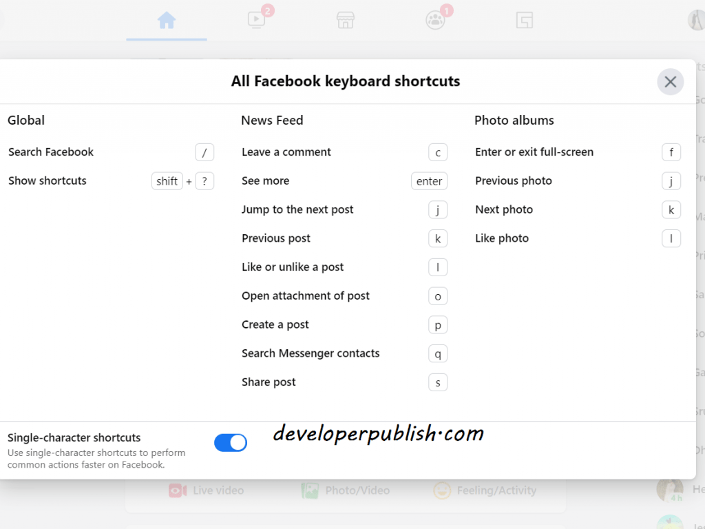 10+ Shortcut Keys for Facebook Users for Improved Productivity
