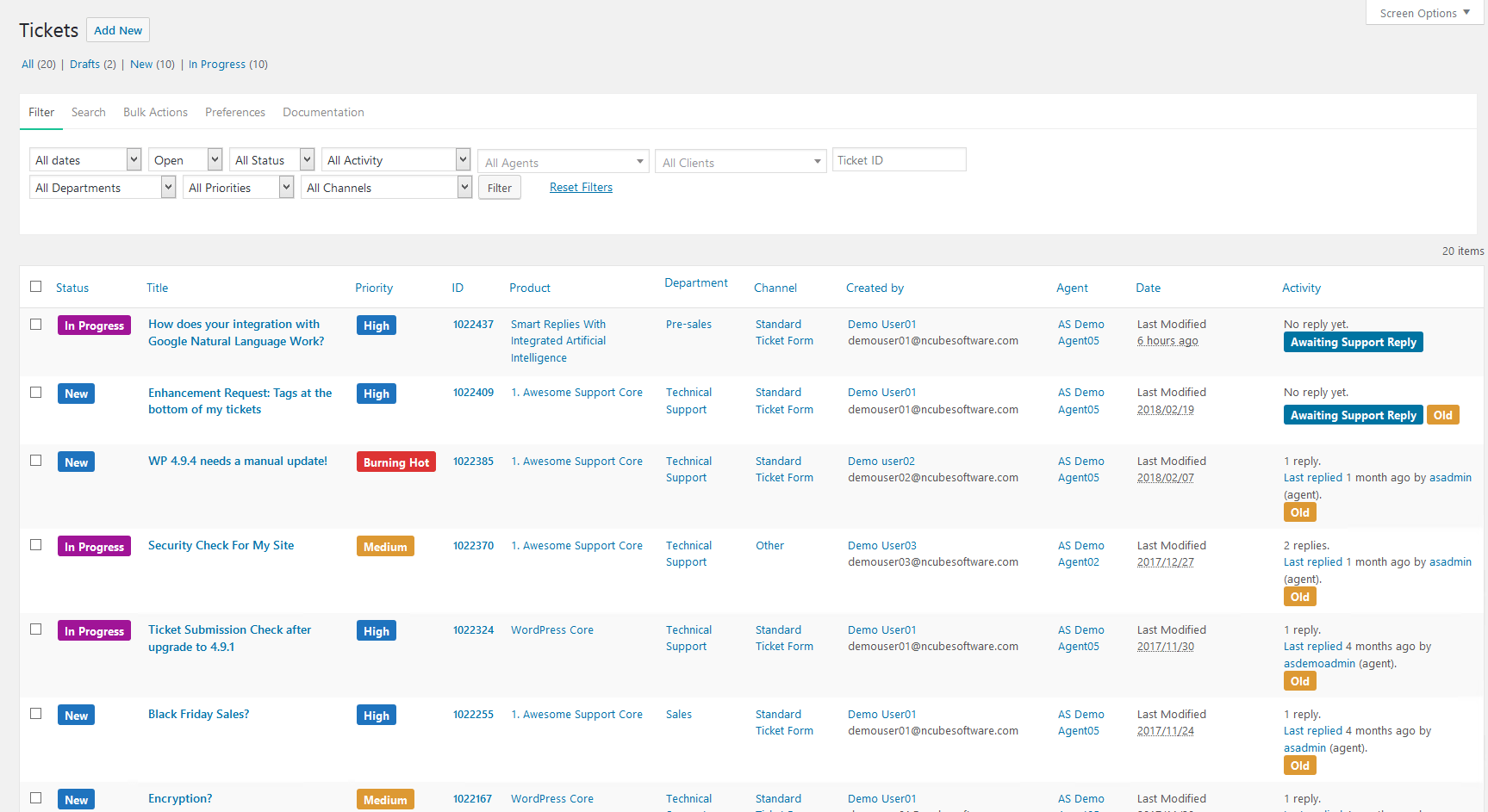 Best free Ticket Support Plugin on WordPress Developer Rocket