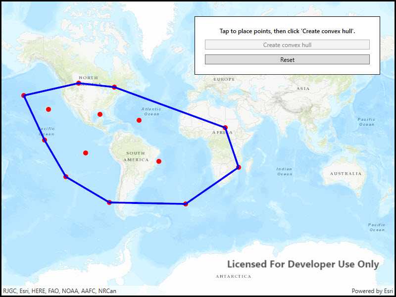 Convex hull ArcGIS Maps SDK for Esri Developer