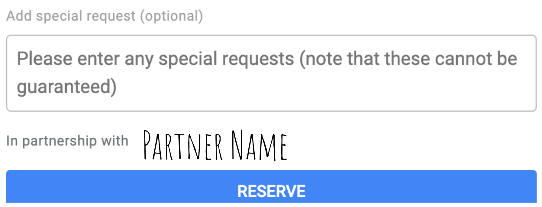 Adding a special request box Google Maps Booking API Google Developers