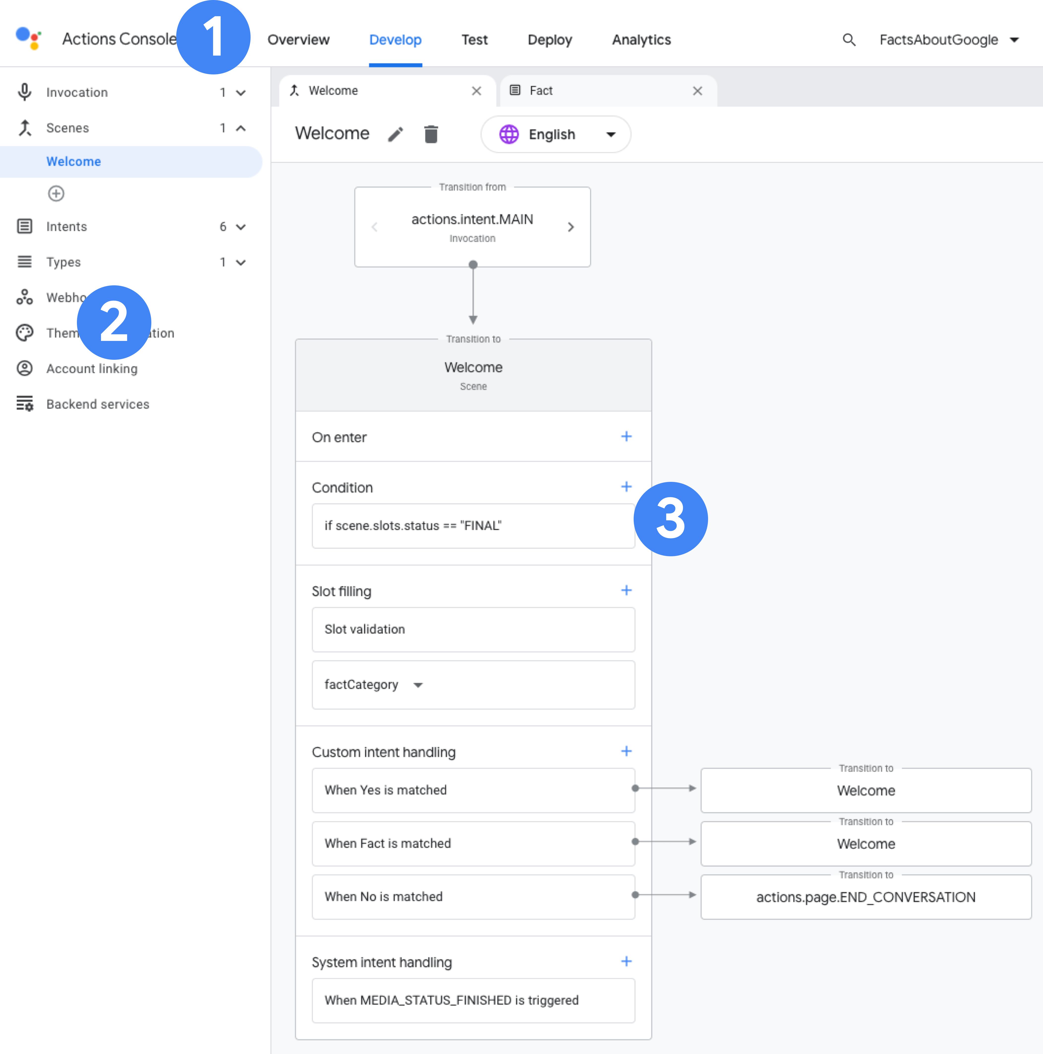 Console UI Actions console Google Developers