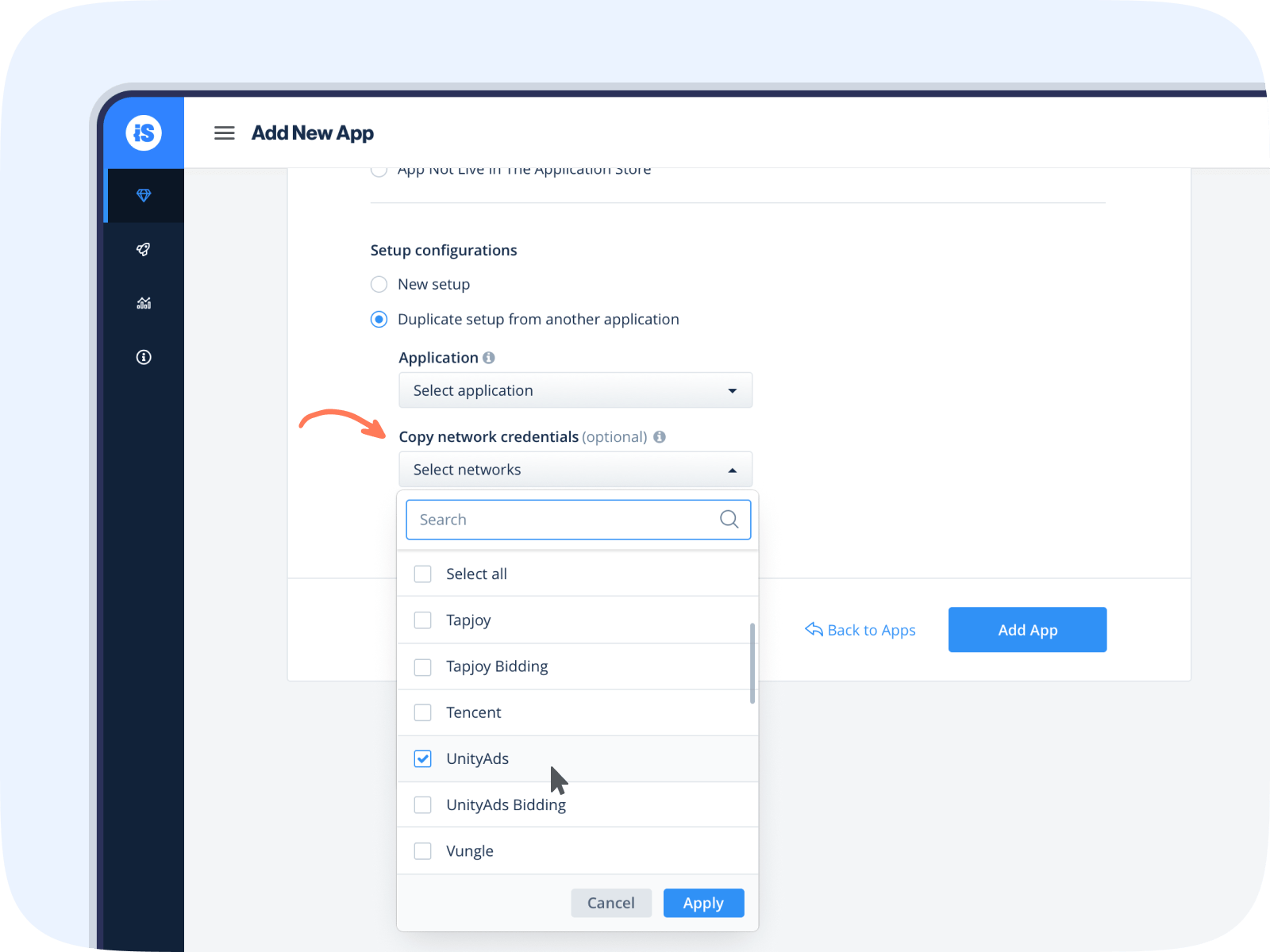 How to add an app to your account ironSource knowledge center