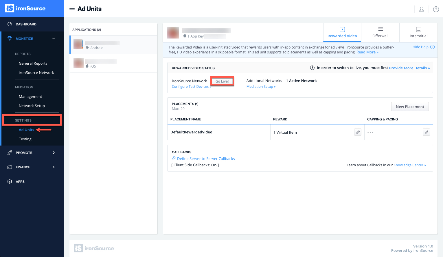 Rewarded Video Integration for Android