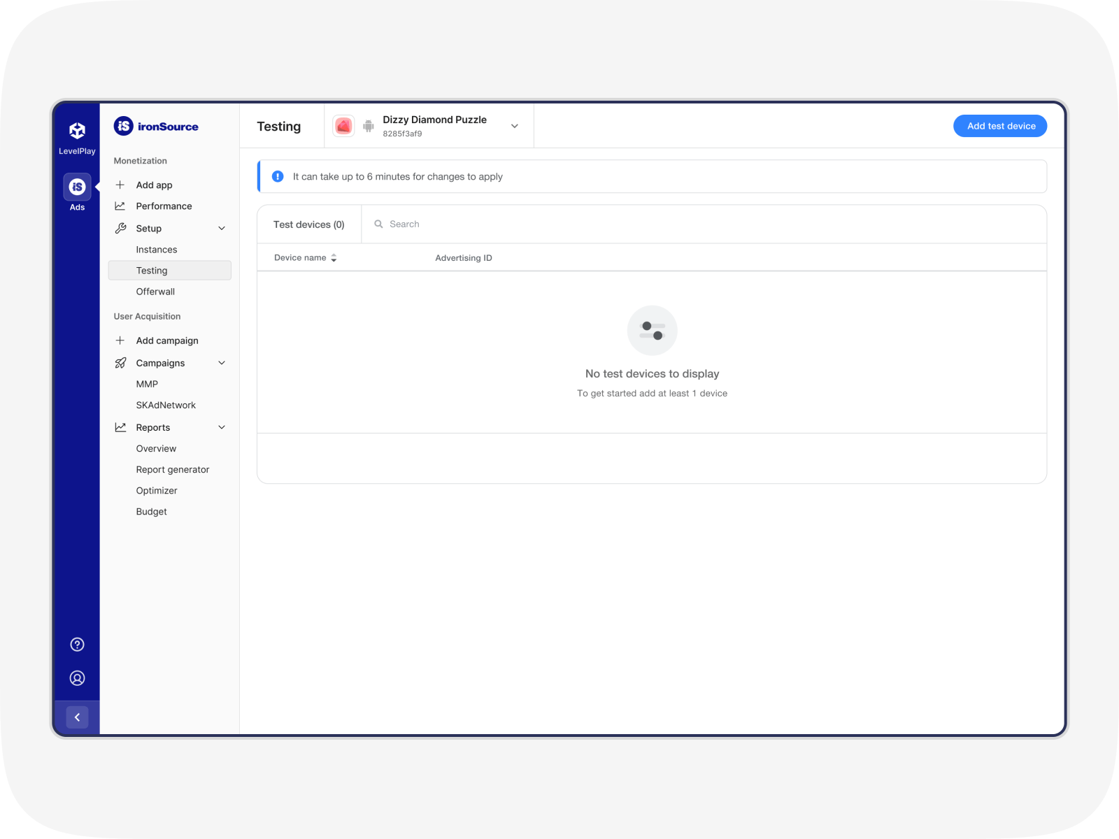 Integration testing IronSource Knowledge Center