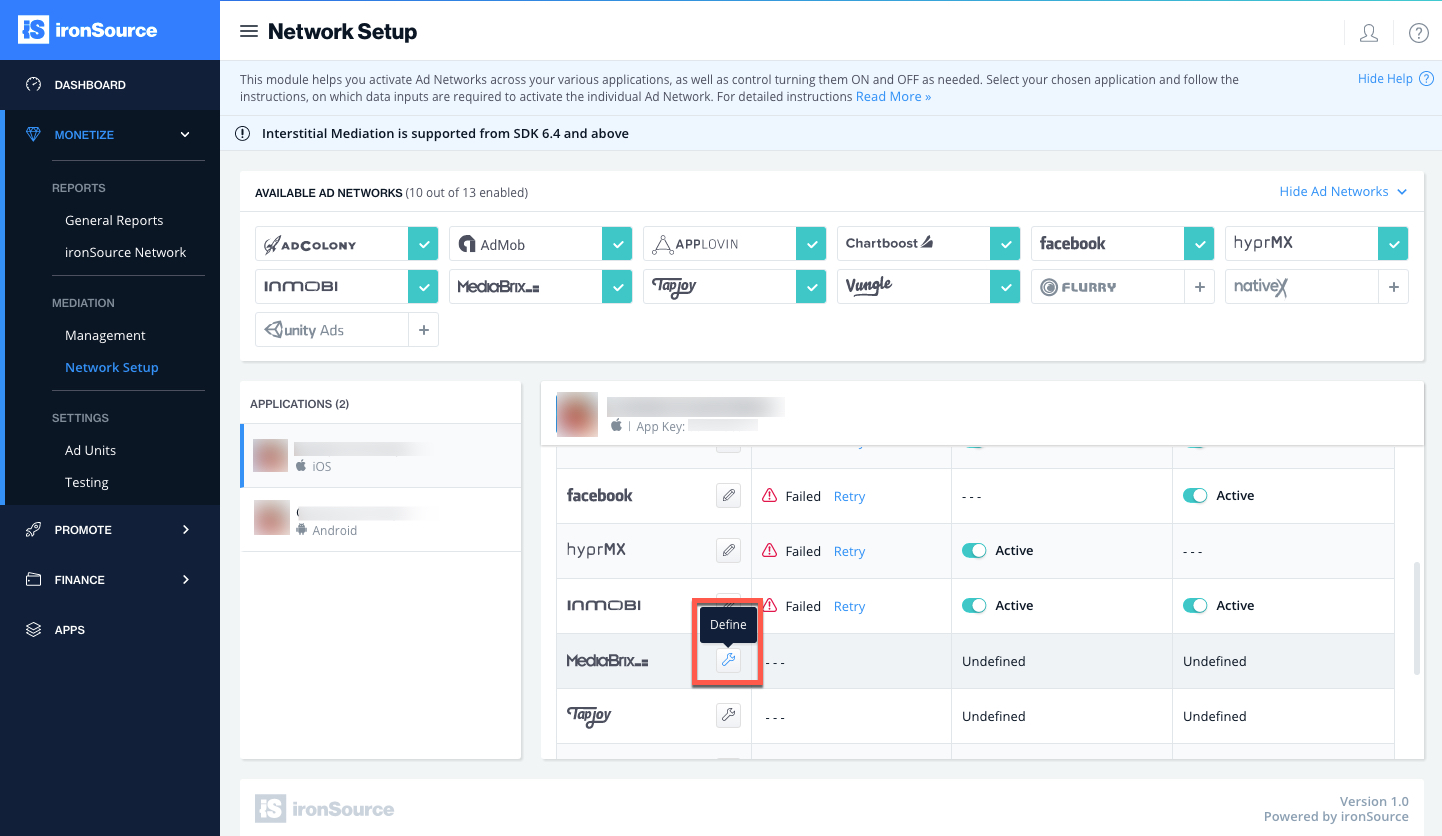 MediaBrix Mediation Integration Guide IronSource Knowledge Center