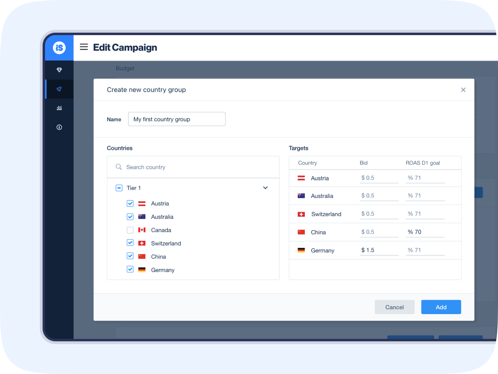 ROAS optimizer ironSource knowledge center