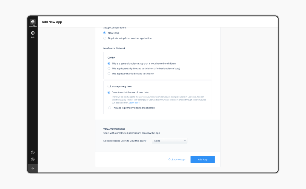 How to add an app to your account ironSource knowledge center