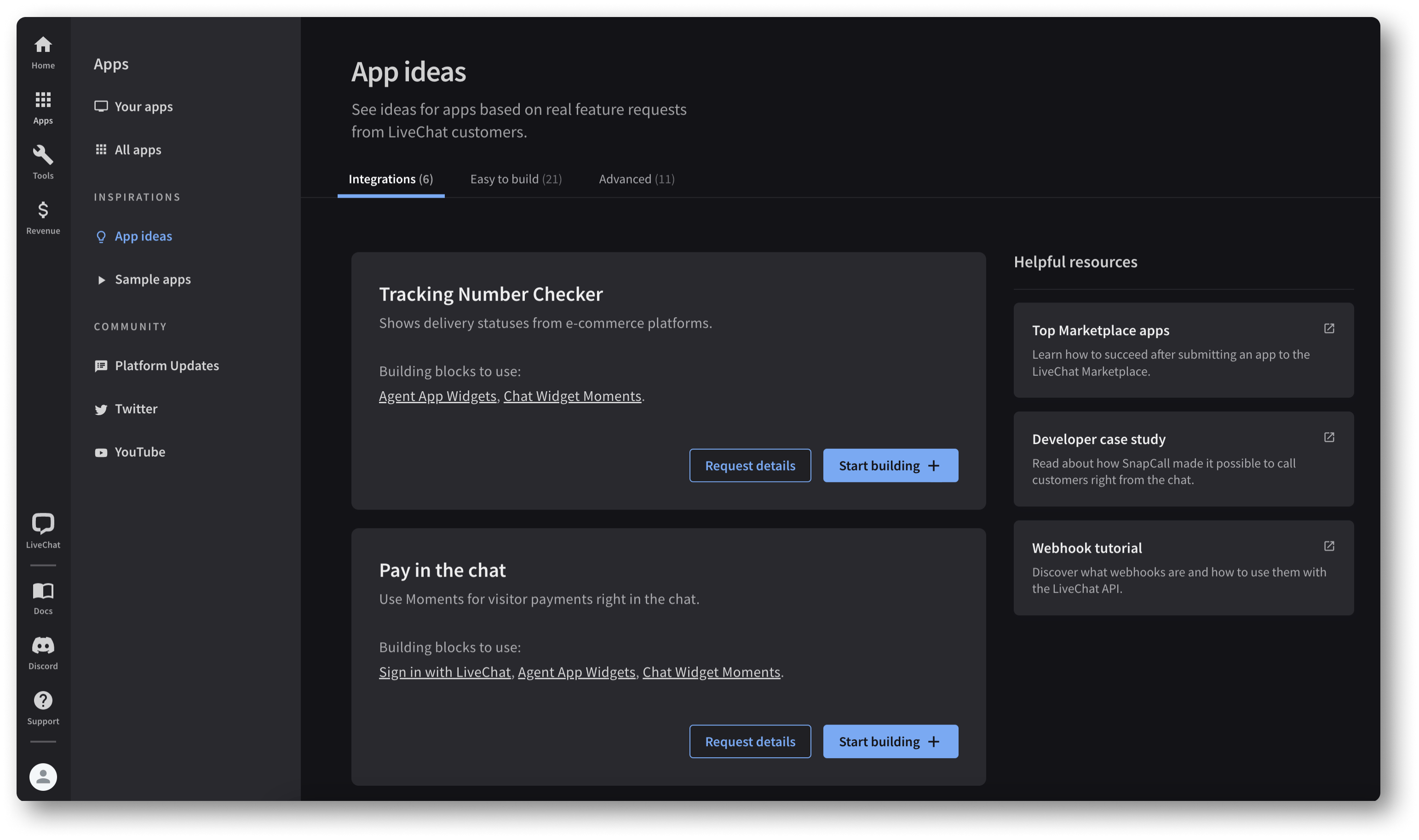 App Review process LiveChat Platform Docs & API Reference