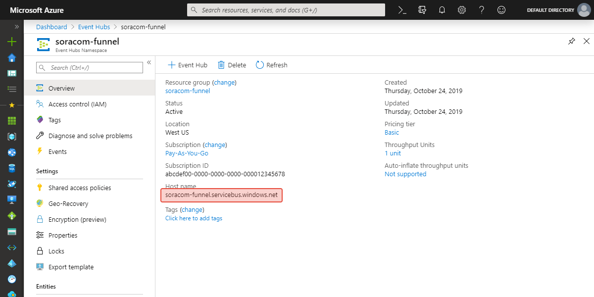 Using Funnel to send data to Azure Event Hubs Developers