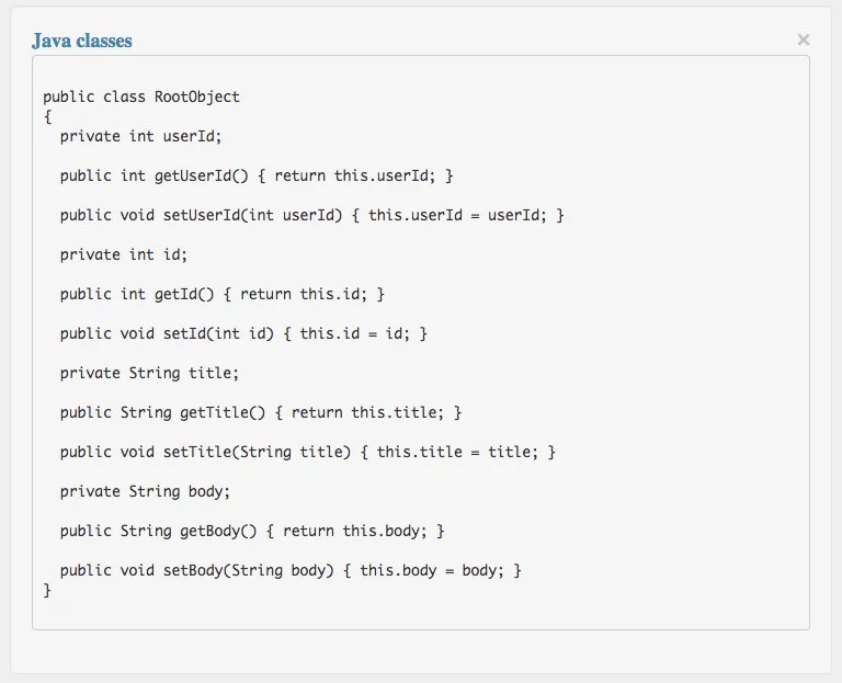 Easy way to convert JSON to Java POJO Developers Journal