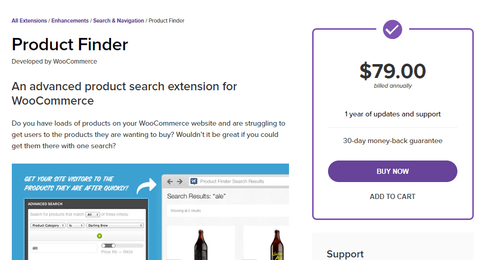 product finder Plugin Developerszone