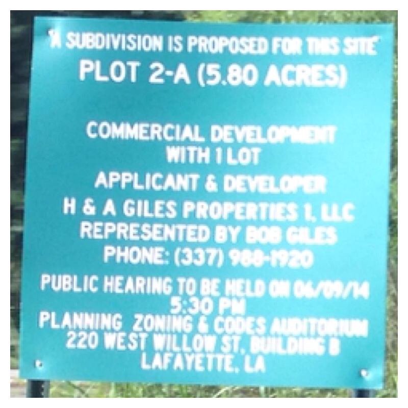 Land Clearing on Robley Drive Developing Lafayette