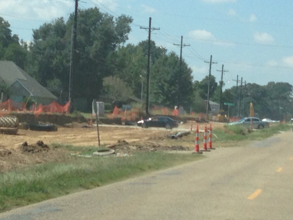 East Pont Des Mouton Road Work Developing Lafayette