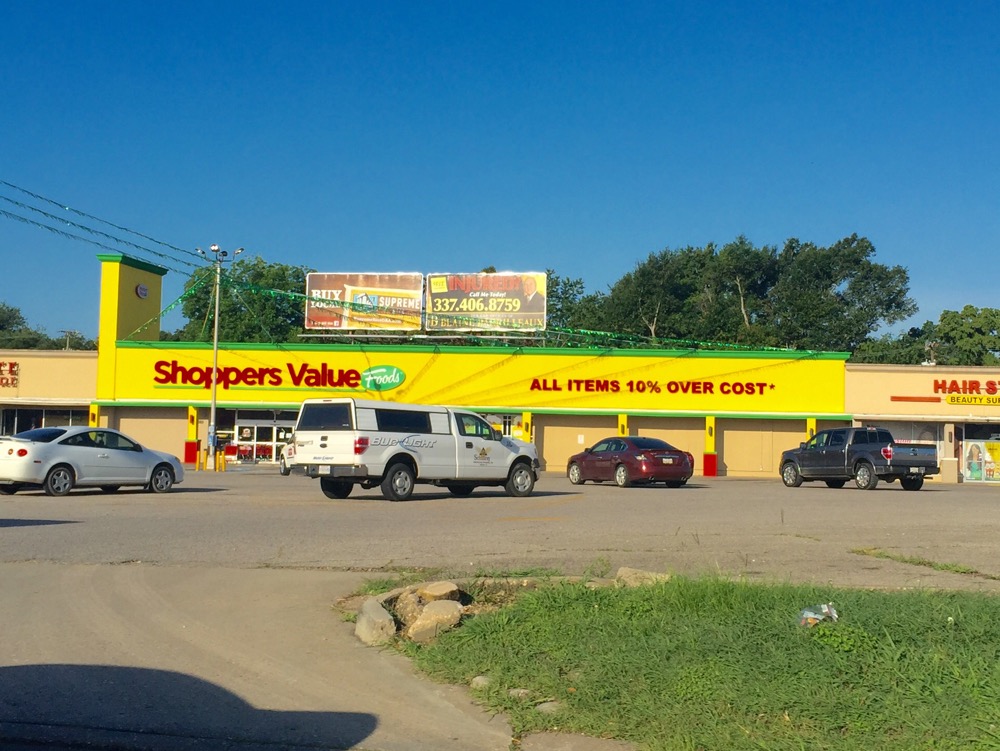 Shoppers Value Sign is Installed Developing Lafayette