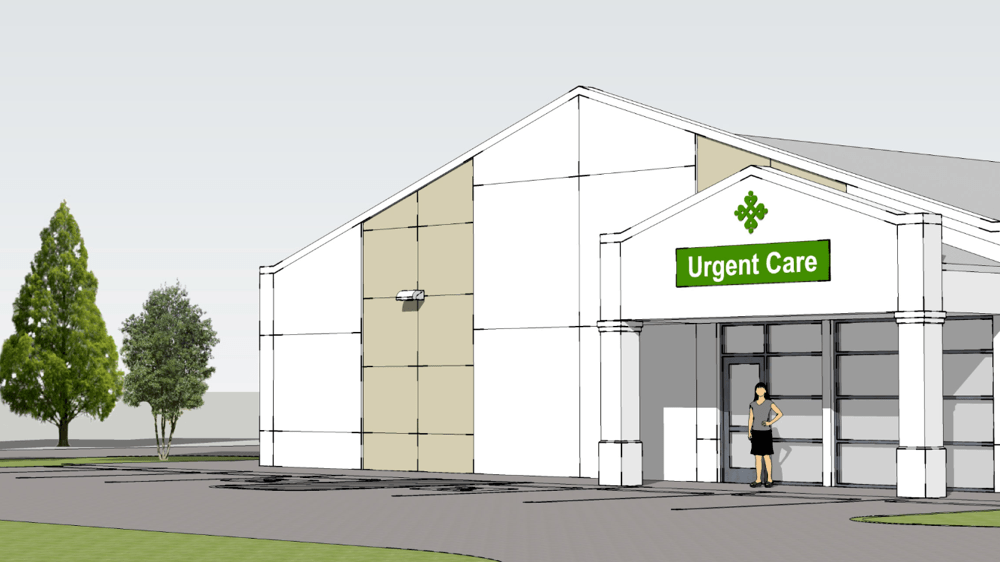 Old End Zone Soon to be LGMC Urgent Care Developing