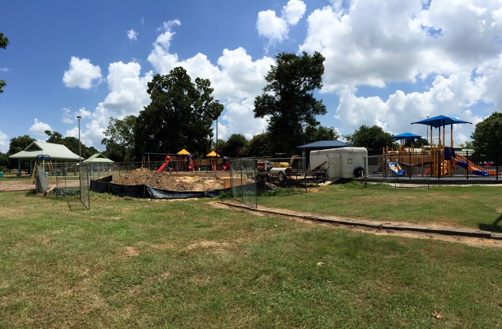 Girard Park Sprayground Progress Developing Lafayette