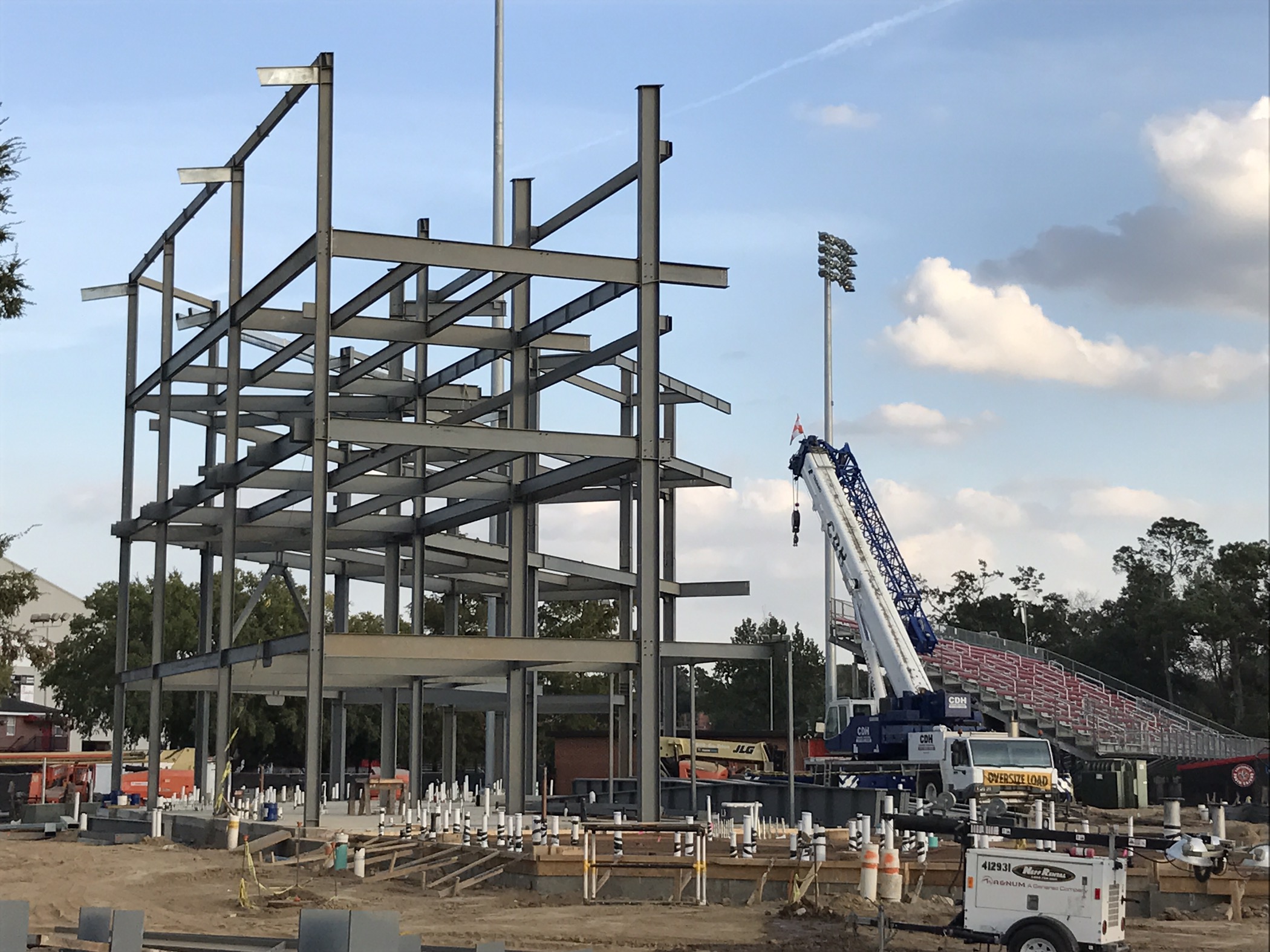 Framing Up ULL Russo Park Developing Lafayette