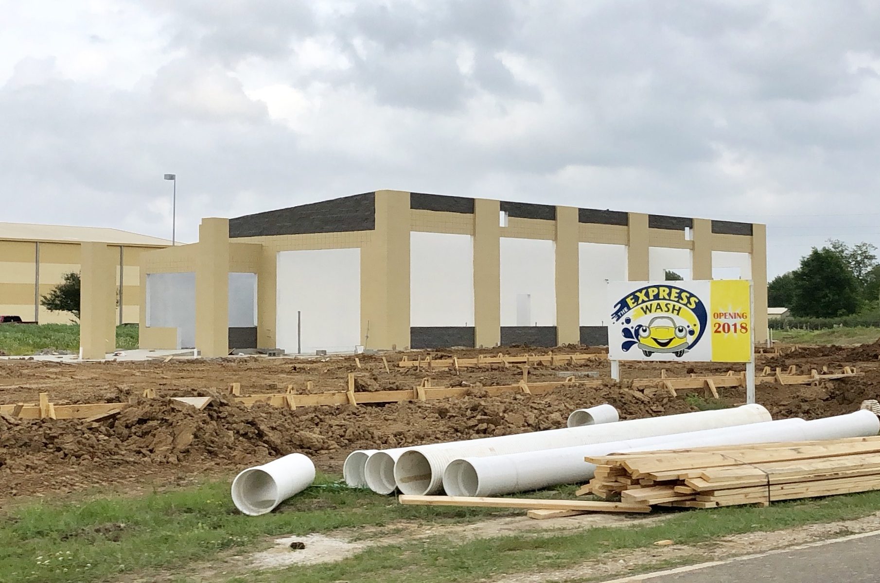 Carencro’s Express Wash Progress, Opening Soon Developing Lafayette
