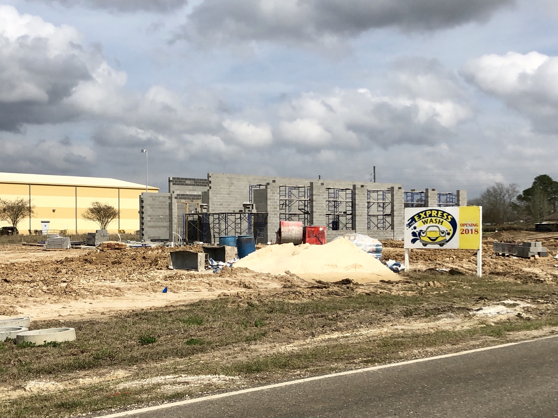 Carencro’s Express Wash Progress, Opening Soon Developing Lafayette