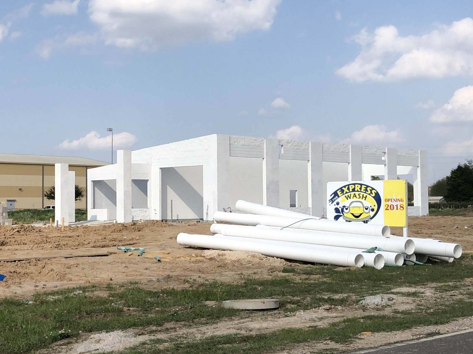 Carencro’s Express Wash Progress, Opening Soon Developing Lafayette