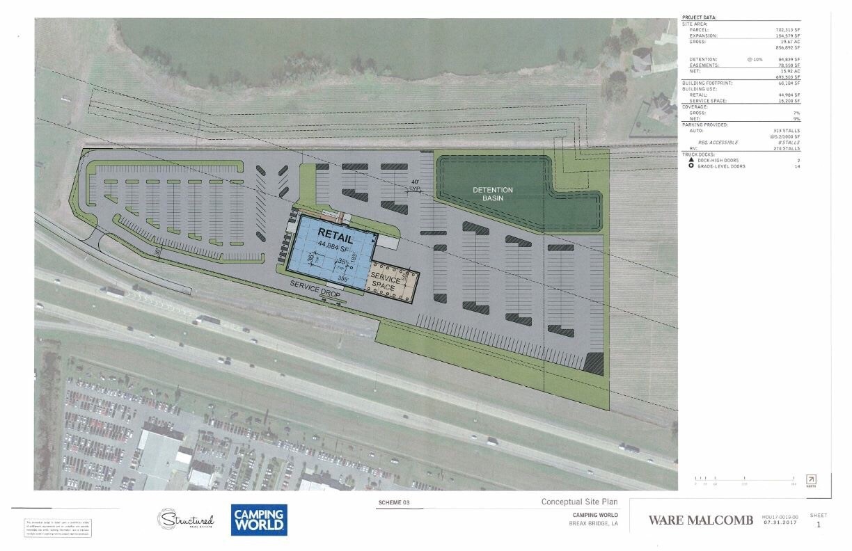 Gander Outdoors & Camping World Starts Construction in Breaux Bridge