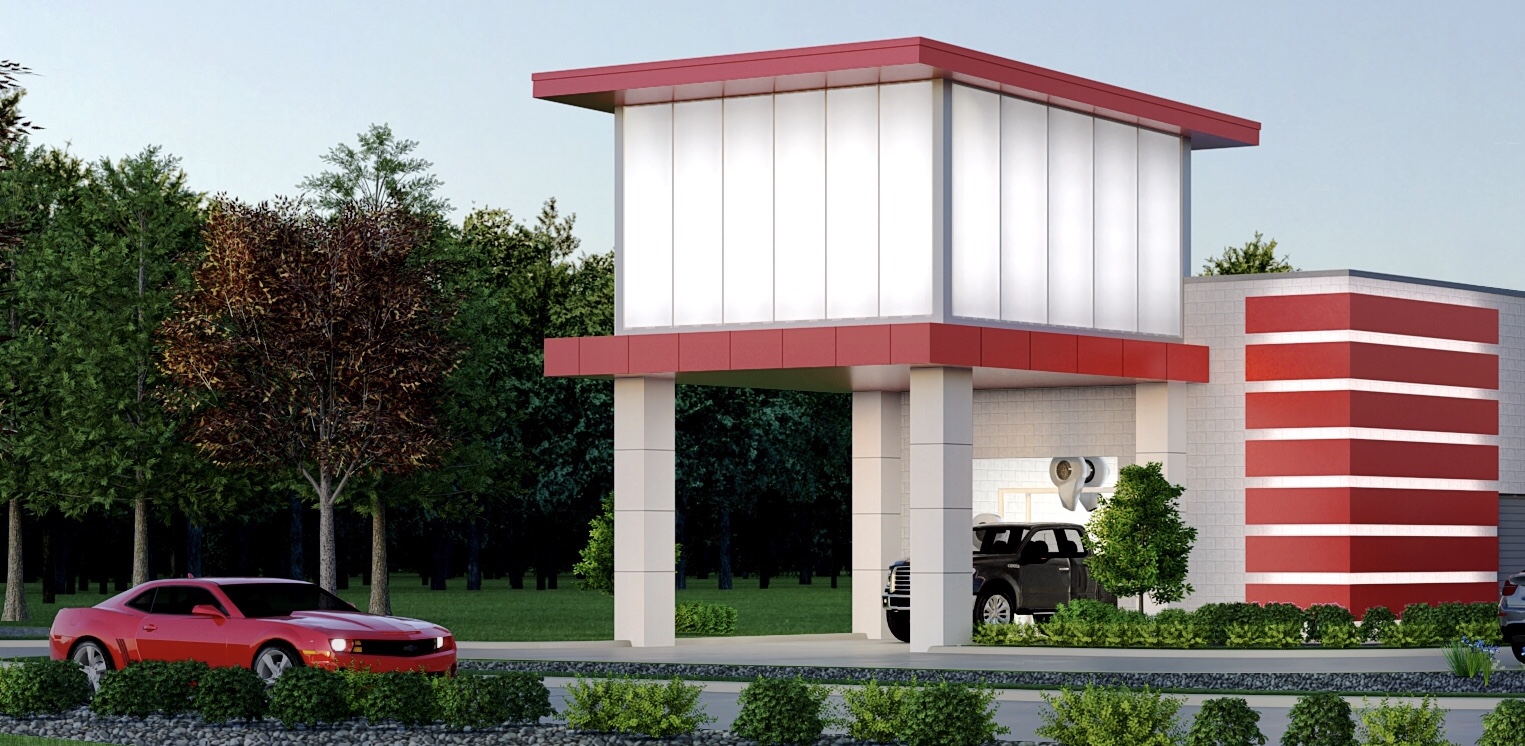 Carencro’s Classic Auto Spa Rendering & Progress Developing Lafayette