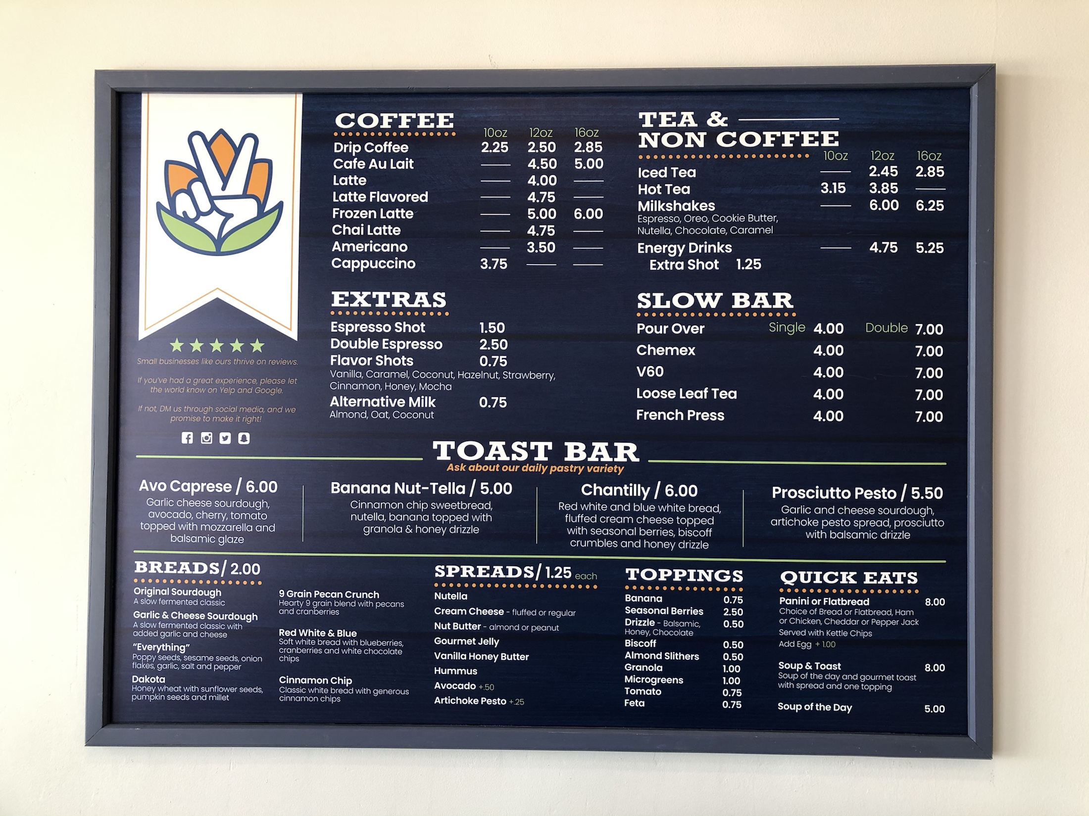 Inside of Huya Craft Coffee In Youngsville Developing