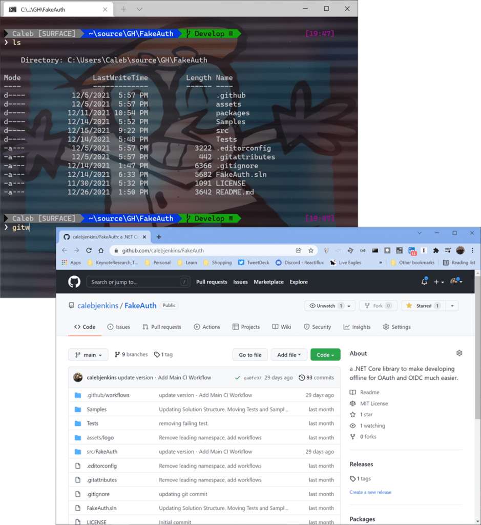 Open GIT URL from Windows Terminal Developing UX