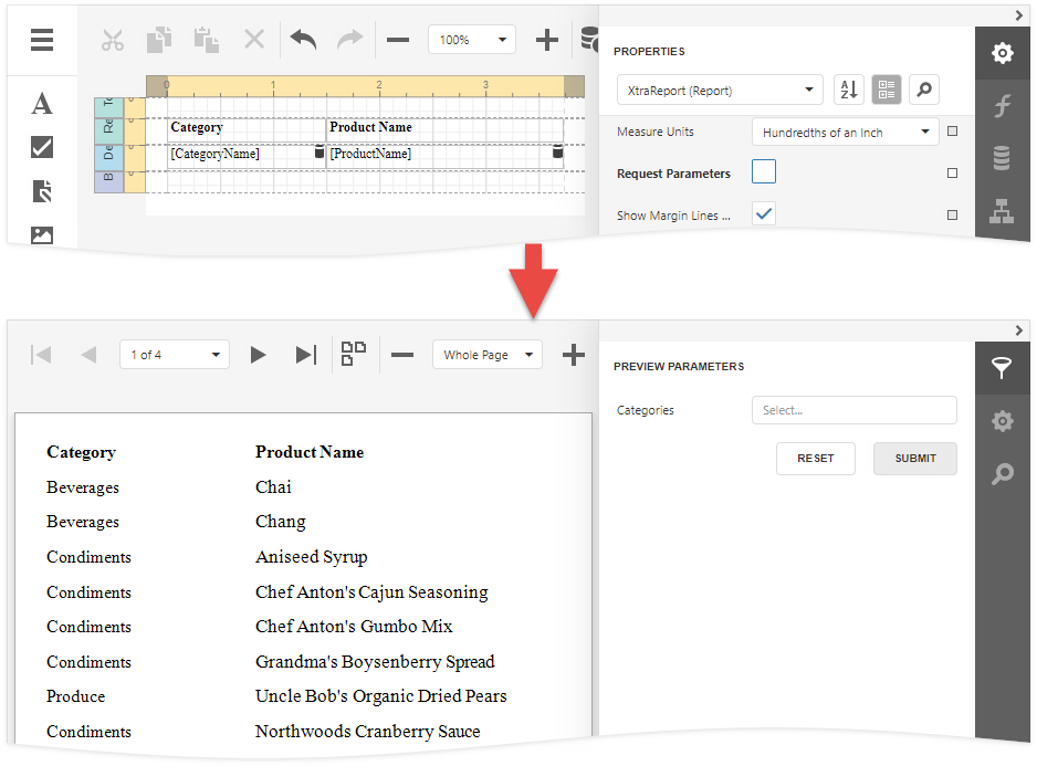 MultiValue Report Parameters DevExpress EndUser Documentation