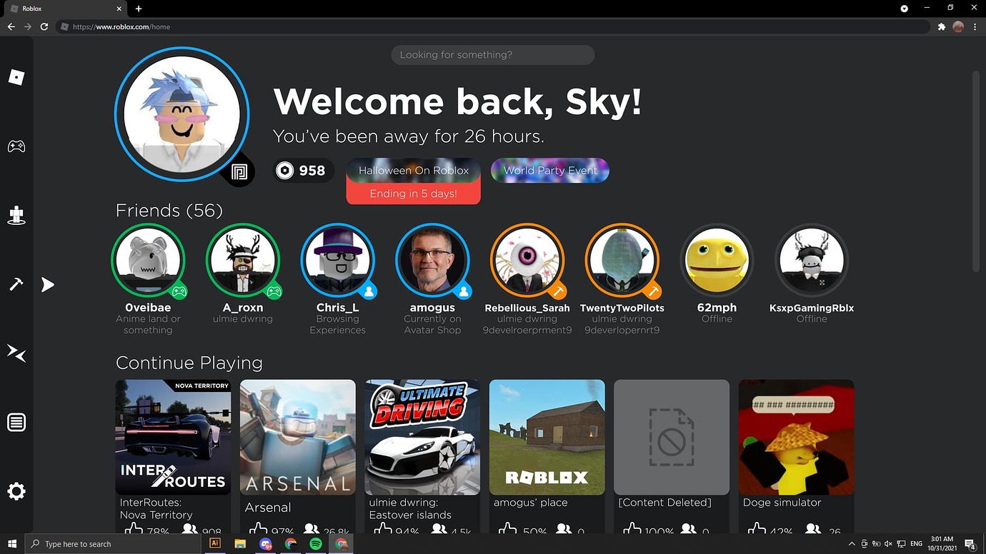 Homepage UI redesign Creations Feedback Developer Forum Roblox