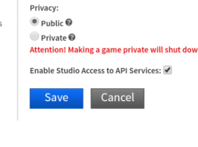 API and save game on studio Scripting Support Developer Forum Roblox