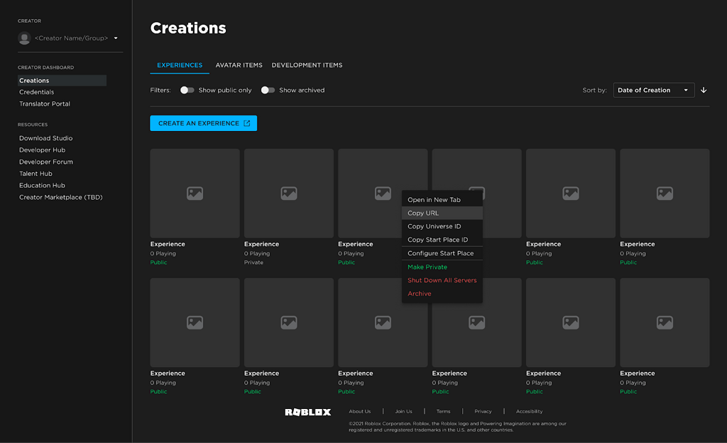Creator Dashboard to replace the Develop Pages in early 2023(05)