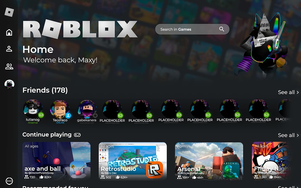 Roblox Home Page "Redesign" (just for fun) Creations Feedback Developer Forum Roblox
