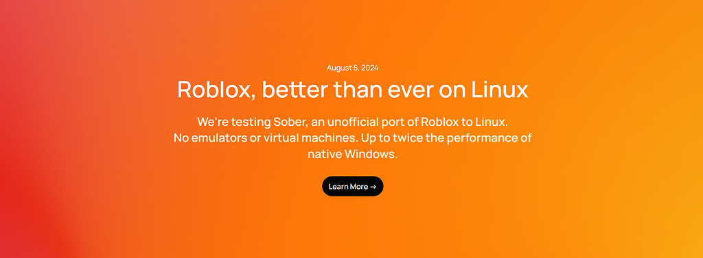 Sober - x86-64 Roblox build without Hyperion, run Roblox on Linux