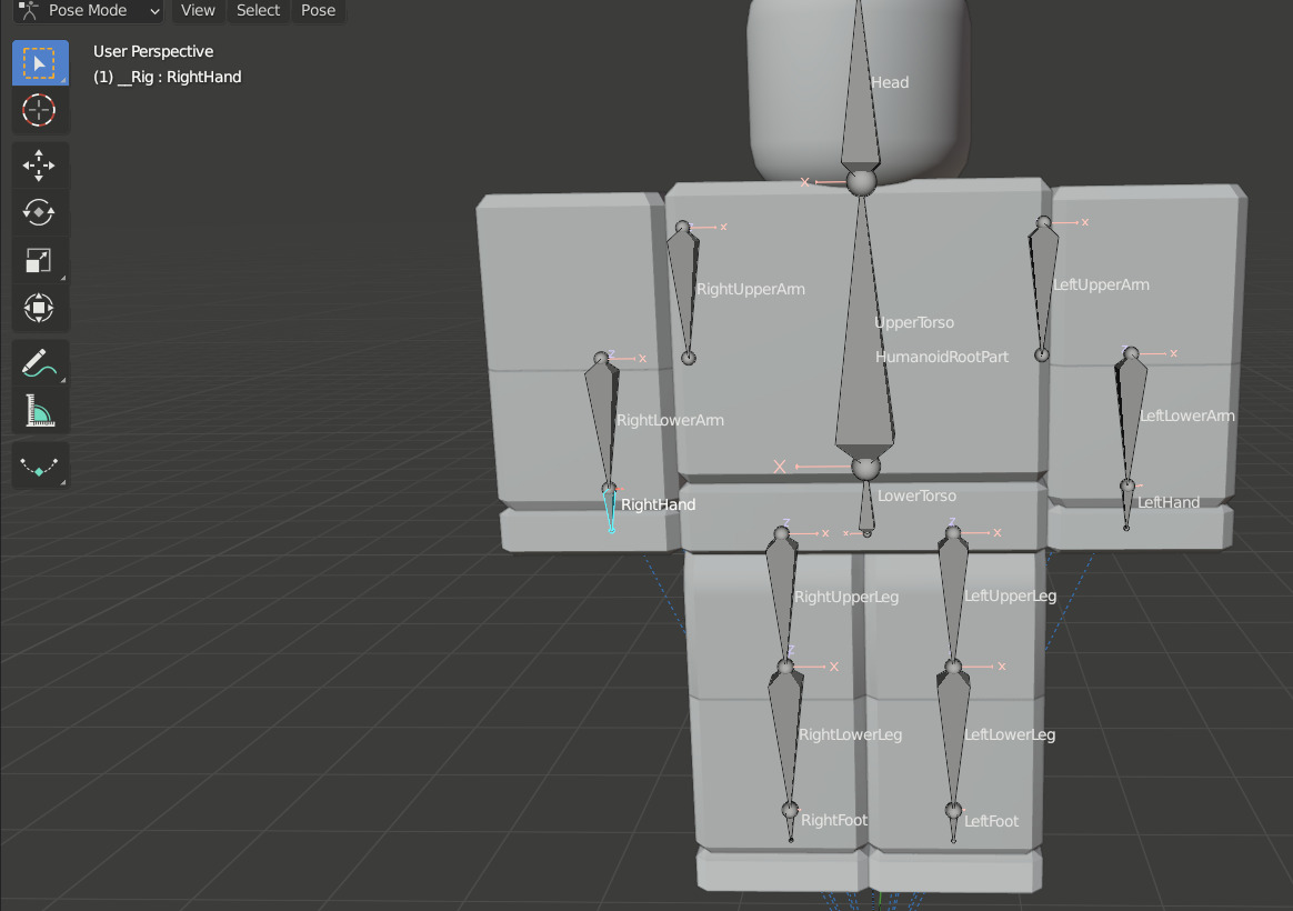 How do i set up inverse kinematics for a roblox rig in blender? Art