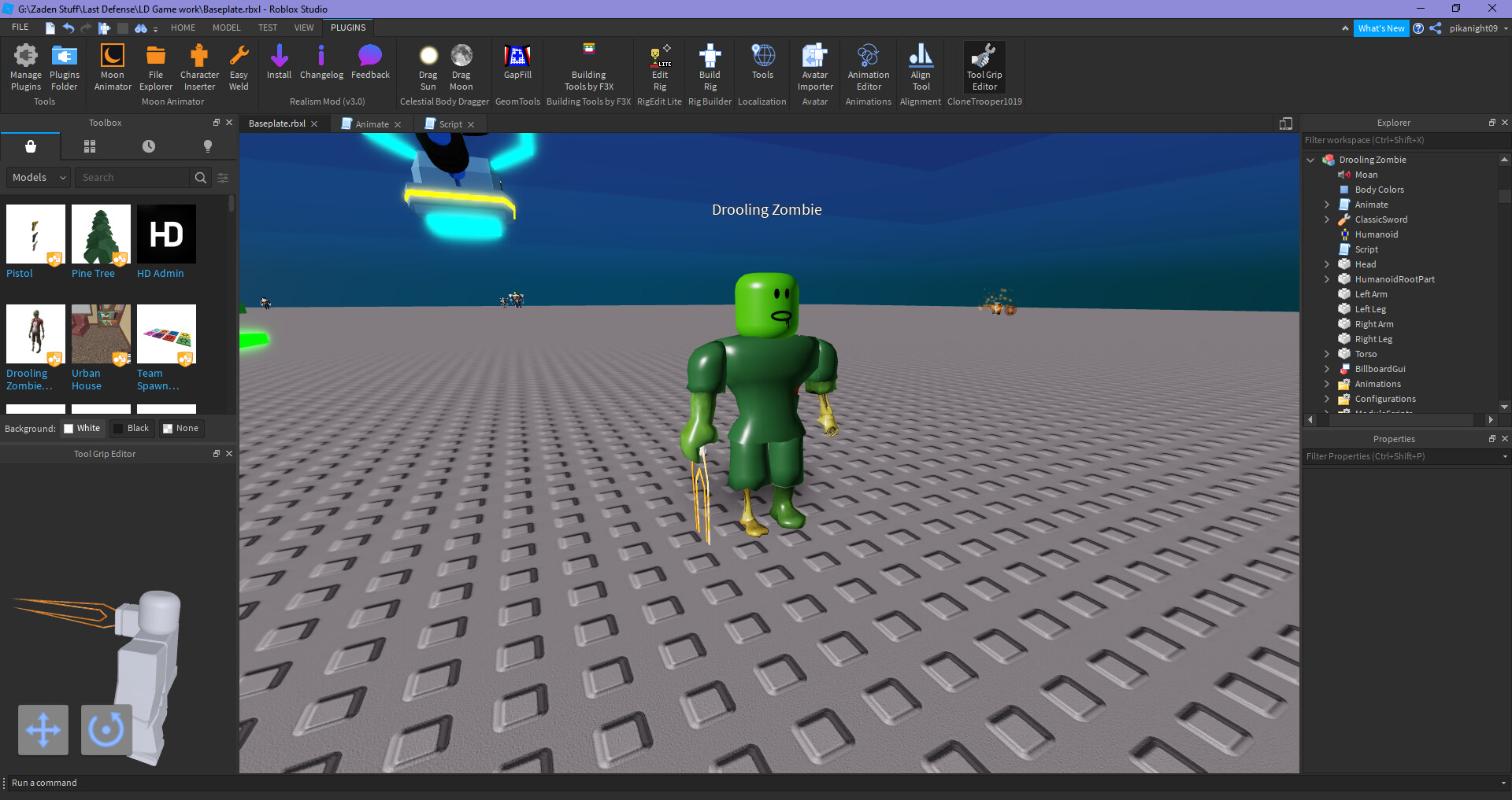 Help with Tool Grip on NPC Scripting Support Developer Forum Roblox
