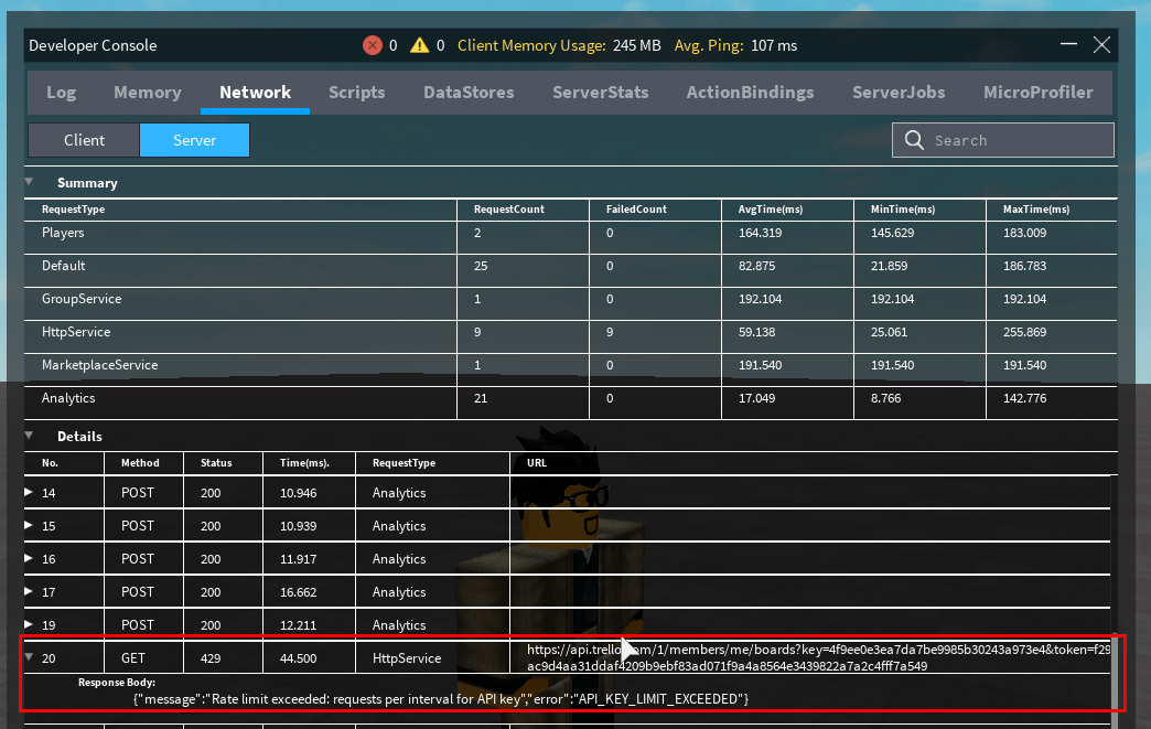 Trello Ban System API Token Overloaded Scripting Support