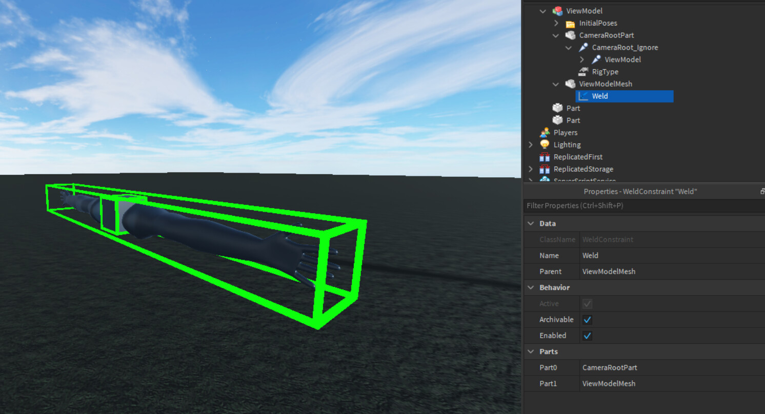 It is possible to weld parts to bones? Art Design Support Developer