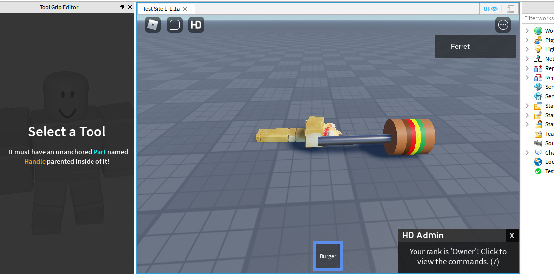 Vertical Tool/Item Grip Building Support Developer Forum Roblox