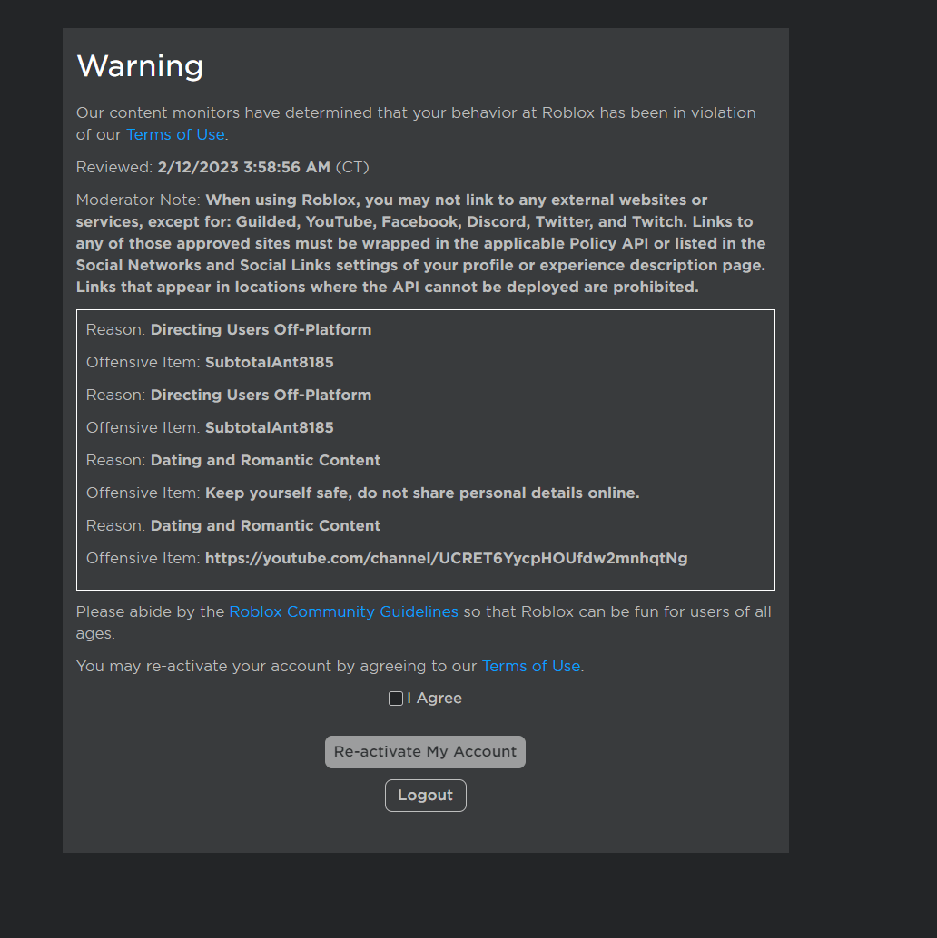 Roblox's Moderation Needs To Be Fixed site Features Developer