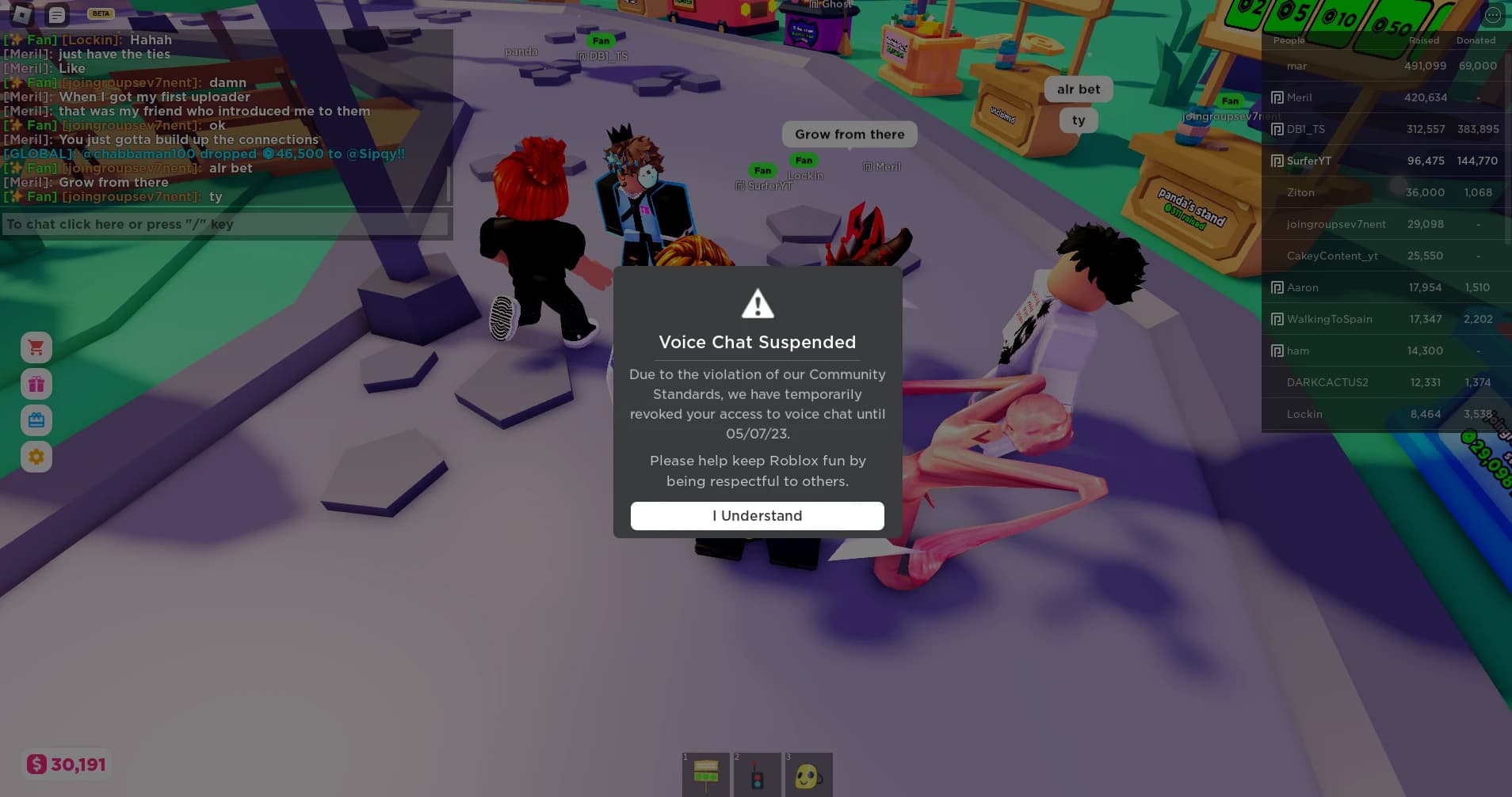 Voice chat moderation Moderation reason needs to be given when banned(01)
