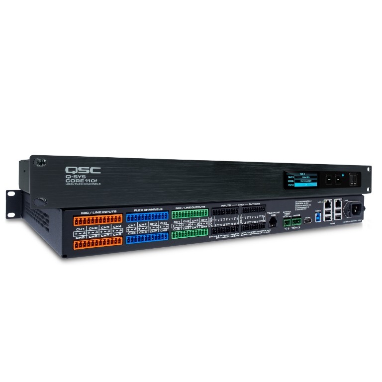QSC Core 110f is compatible with QSC QSYS I/OUSB Bridge