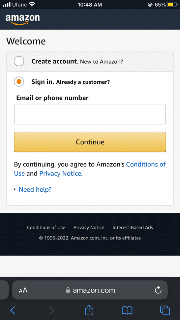 How To Find an Amazon Profile Link on an iPhone DeviceTests