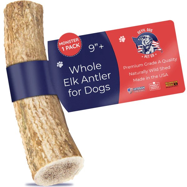 Monster Elk Antler Dog Chews (Whole Cut) For Large Aggressive Chewers