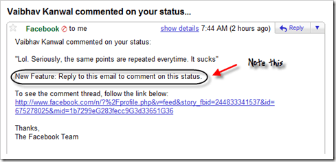 Reply To Your Emails To Comment On Your Facebook Status That was a handy feature so it's good to have a quality. emails to comment on your facebook status