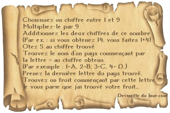 Enigme pour enfant du jour