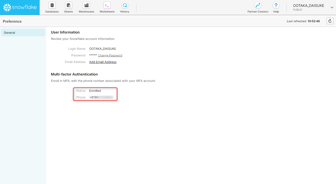 SnowflakeアカウントのMFAを有効にしてみた DevelopersIO