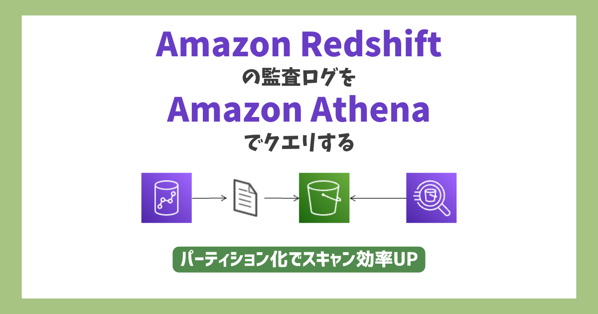 Amazon Redshiftの監査ログをパーティション化してAmazon Athenaでクエリする DevelopersIO