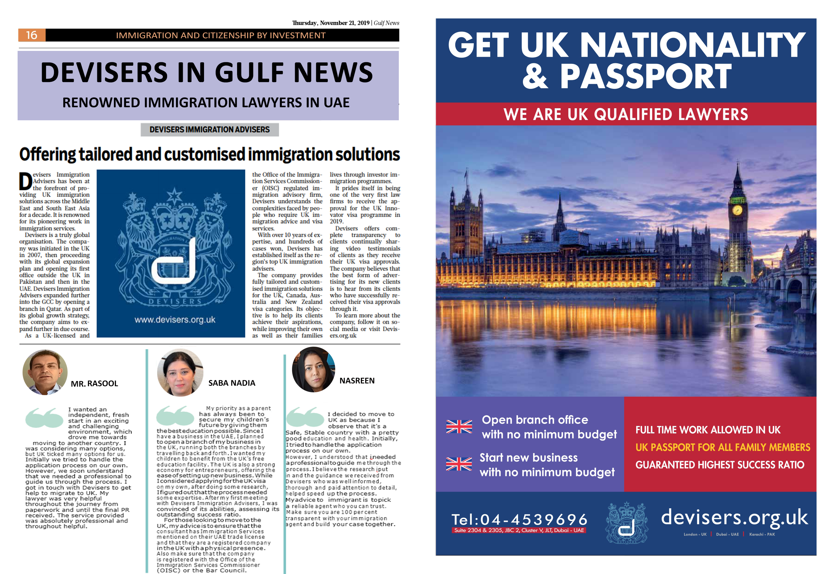 Devisers Immigration Advisers Best Immigration Consultants in UAE