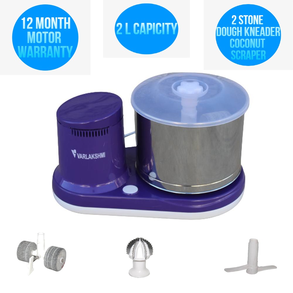 Varlakshmi Table Top Wet Grinder 2 Ltr Stone Wet mixer Grinder (Purple